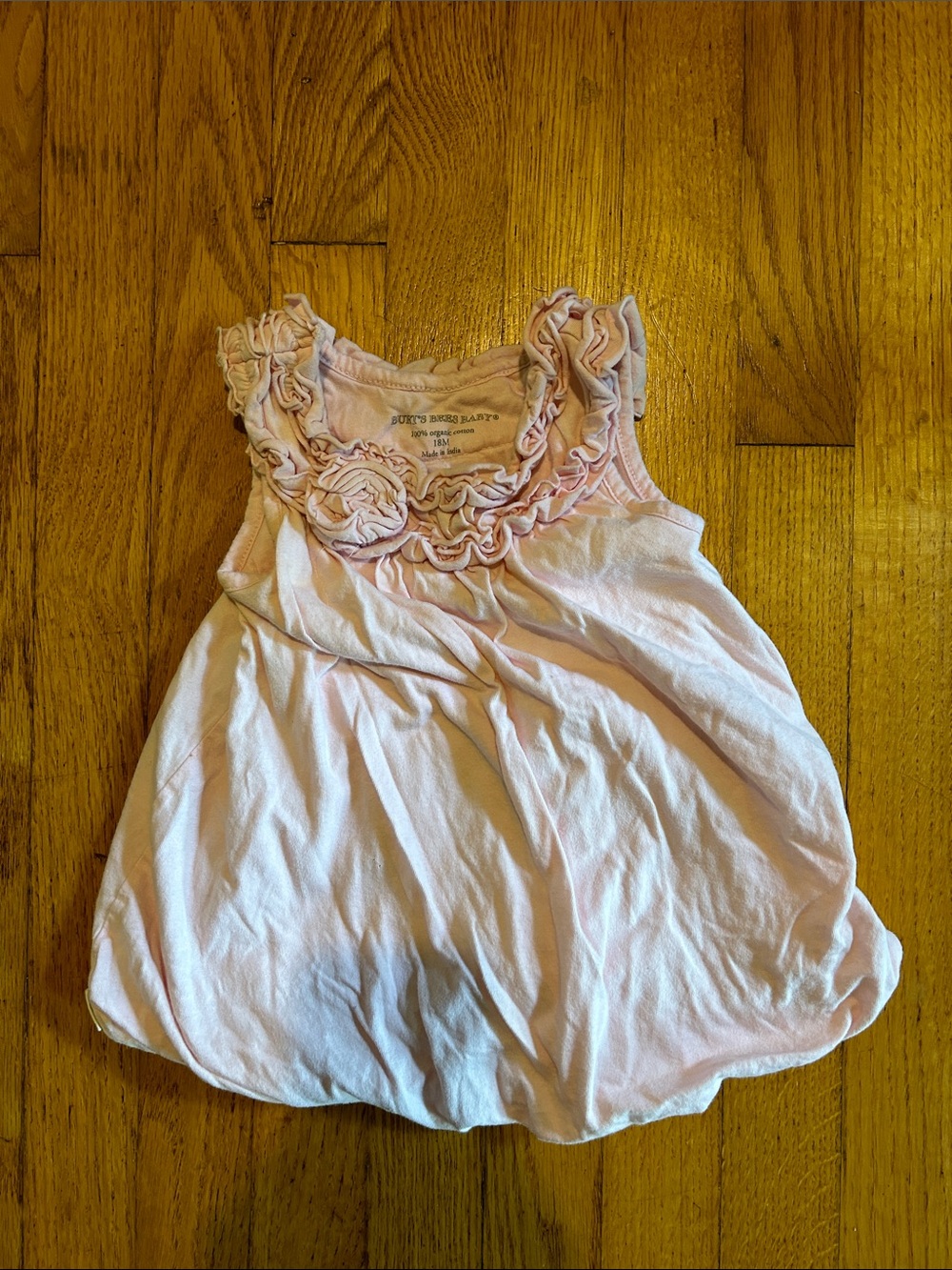 Burt’s Bees Baby Pink Ruffled Dress